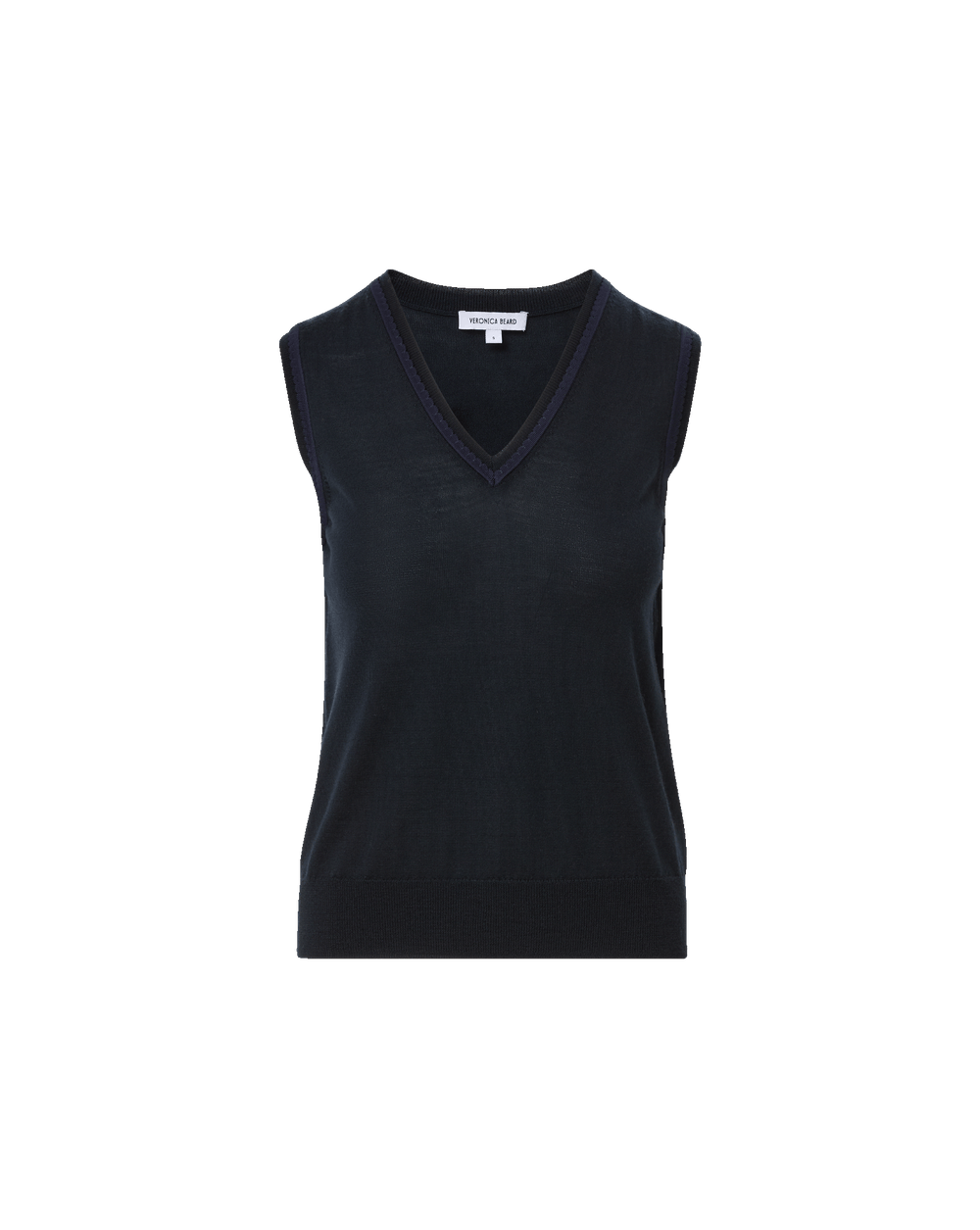 Milette Merino Wool Sweater Vest in Navy