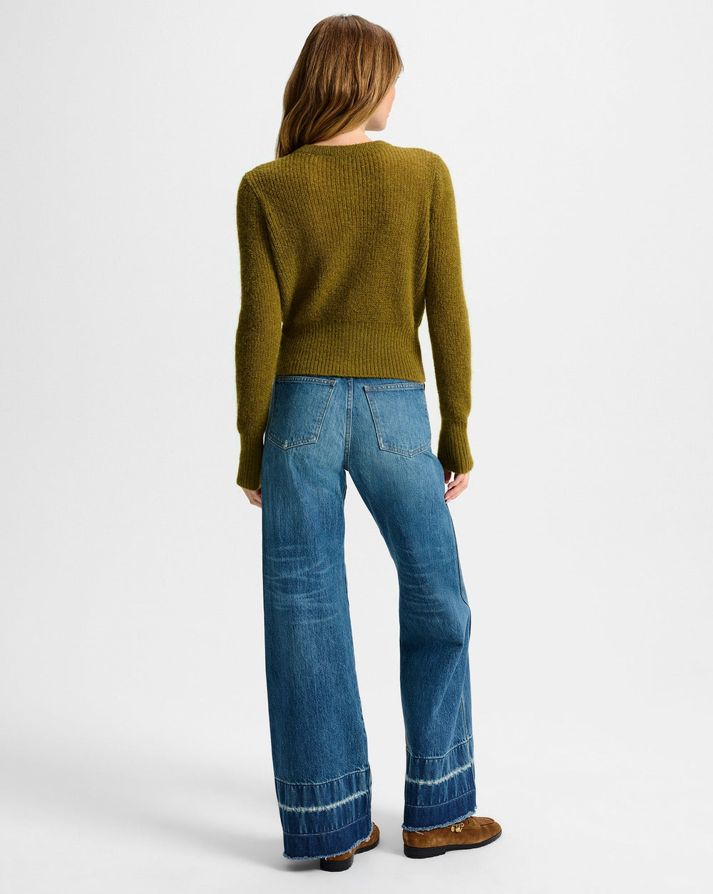 Gilmour Mohair Cardigan in Moss Green