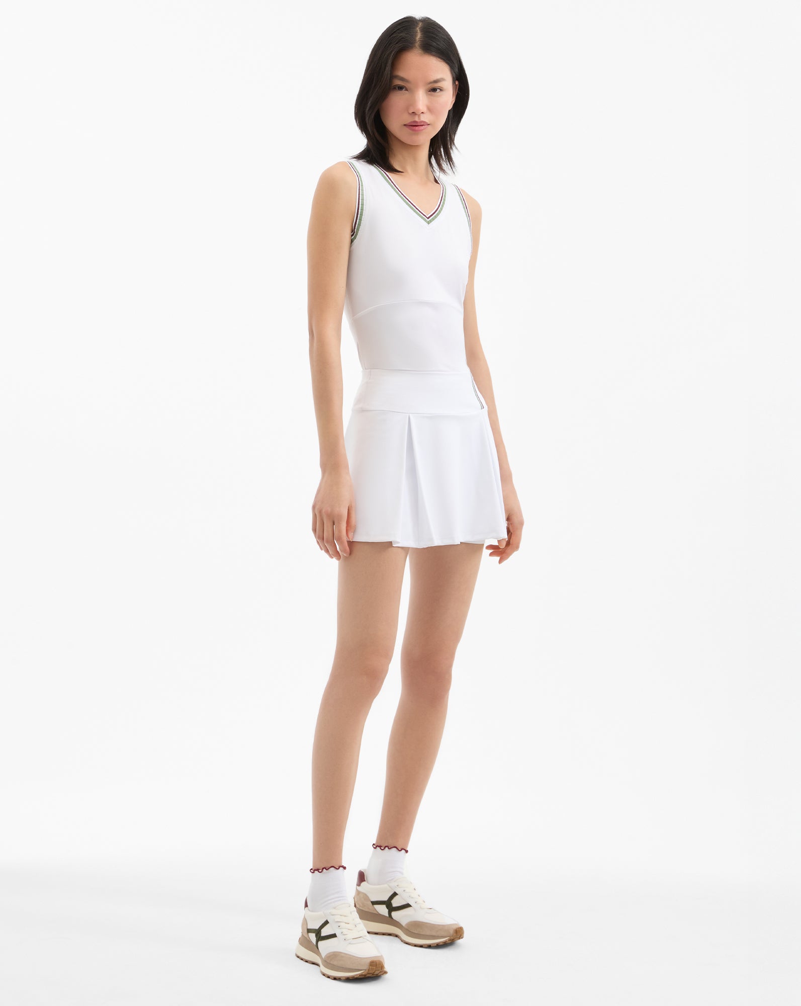 Deuce Pleated Tennis Skort in White