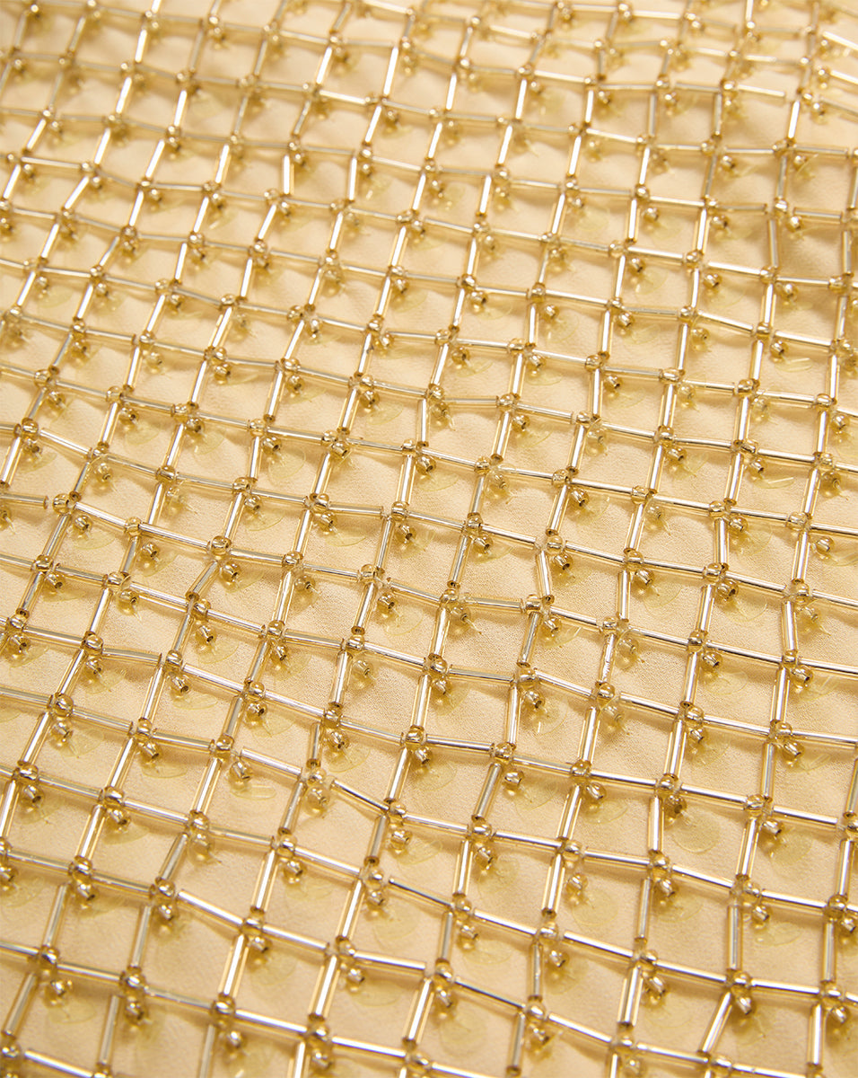 Allora Beaded Midi Skirt in Yellow Chamomile