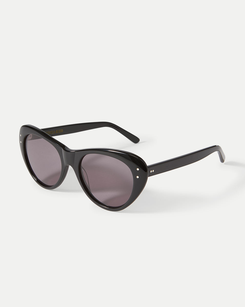 Edie Cat-Eye Sunglasses in Black