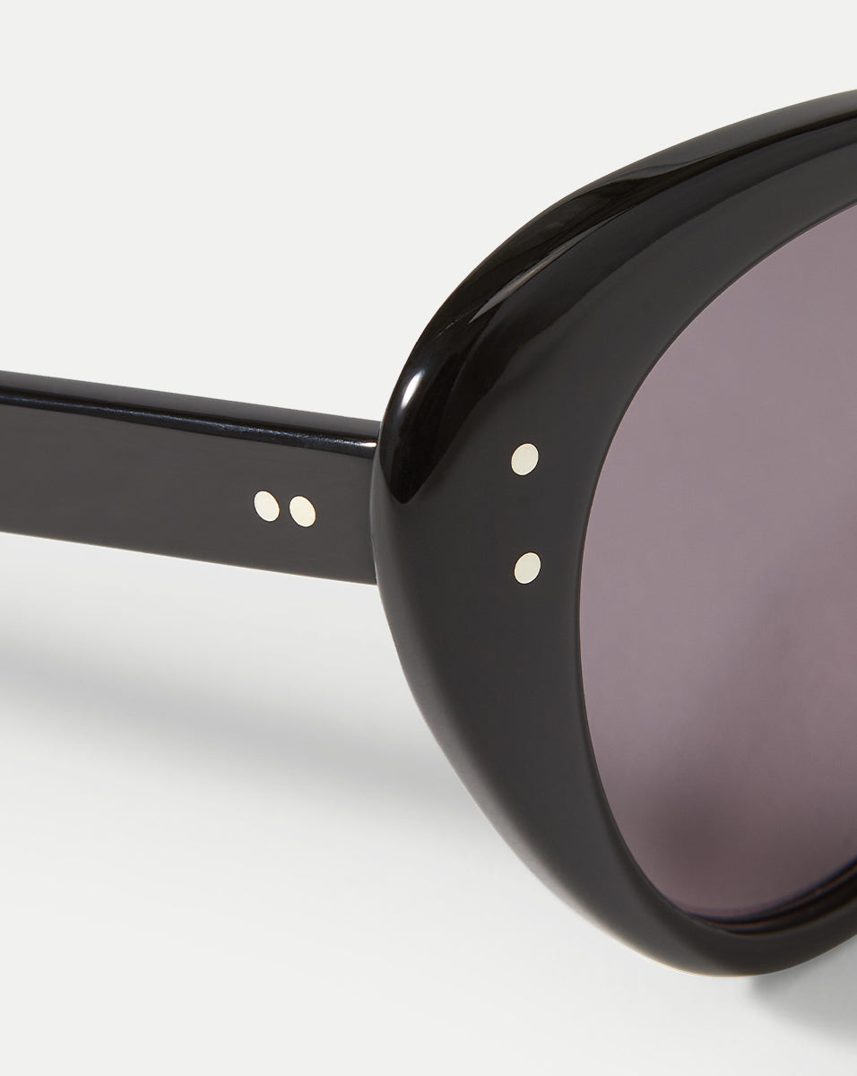 Edie Cat-Eye Sunglasses in Black