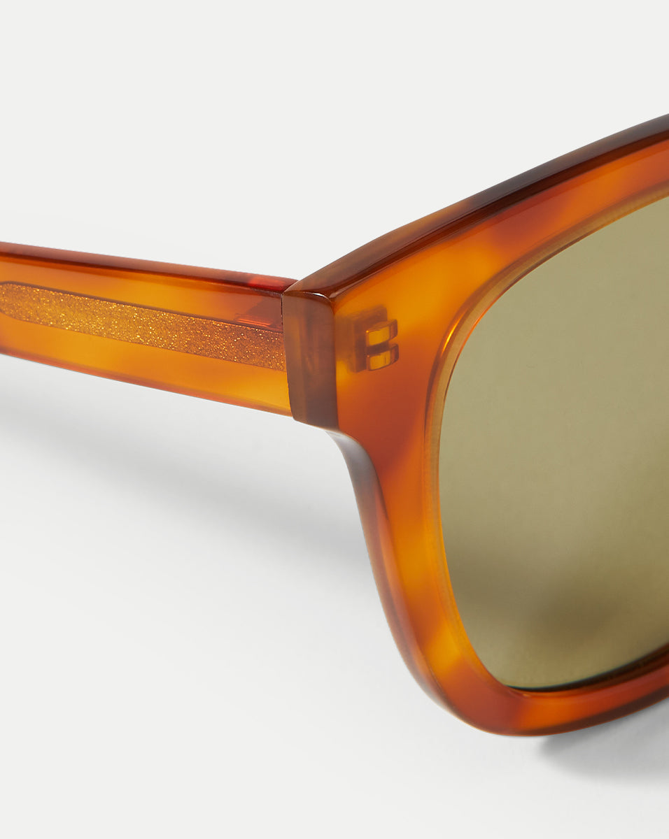 Jane Square-Frame Sunglasses in Honey