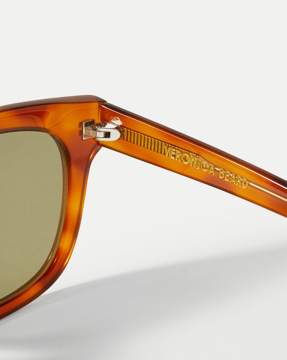 Jane Square-Frame Sunglasses in Honey