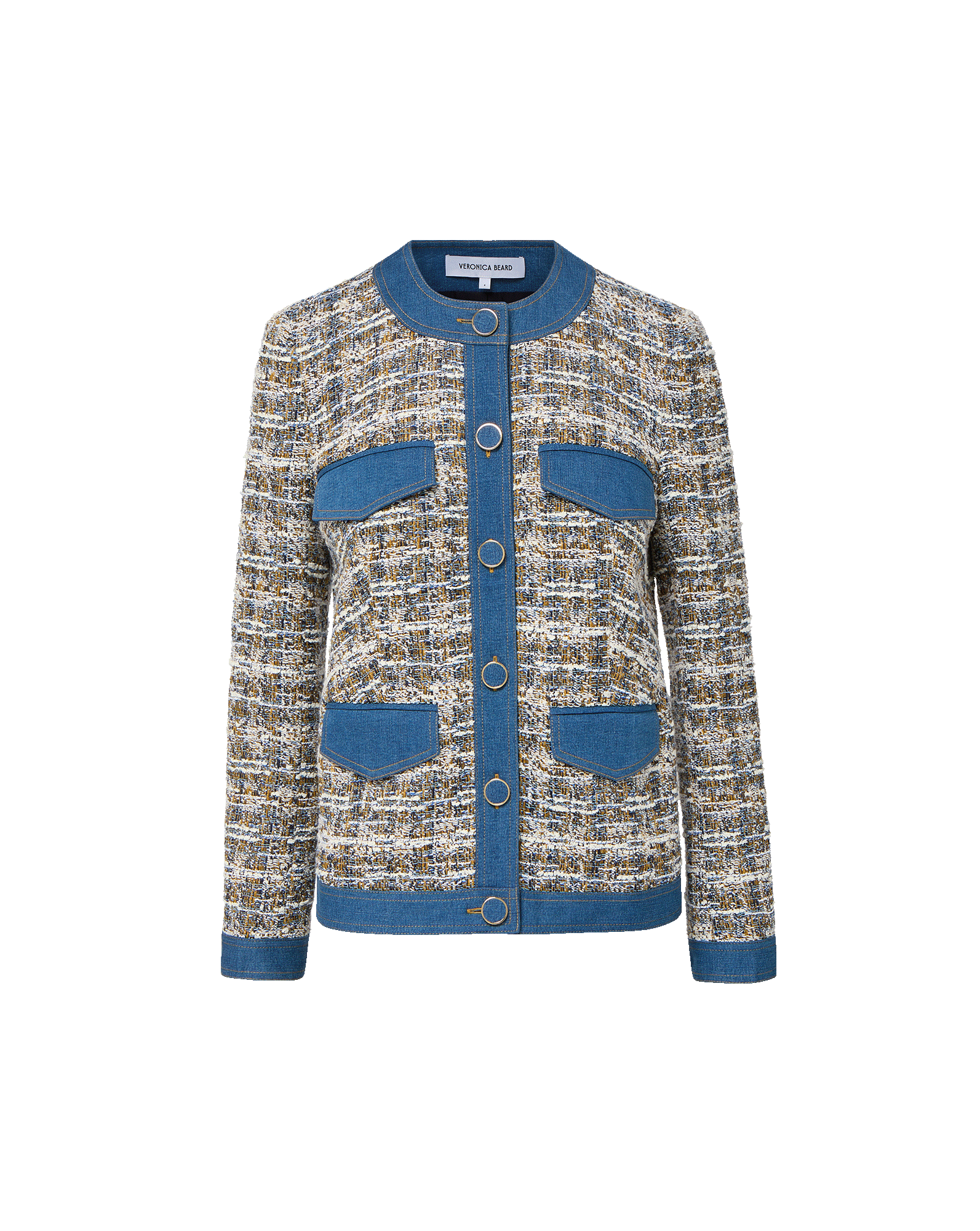 Ainslie Tweed Jacket in Navy Multi