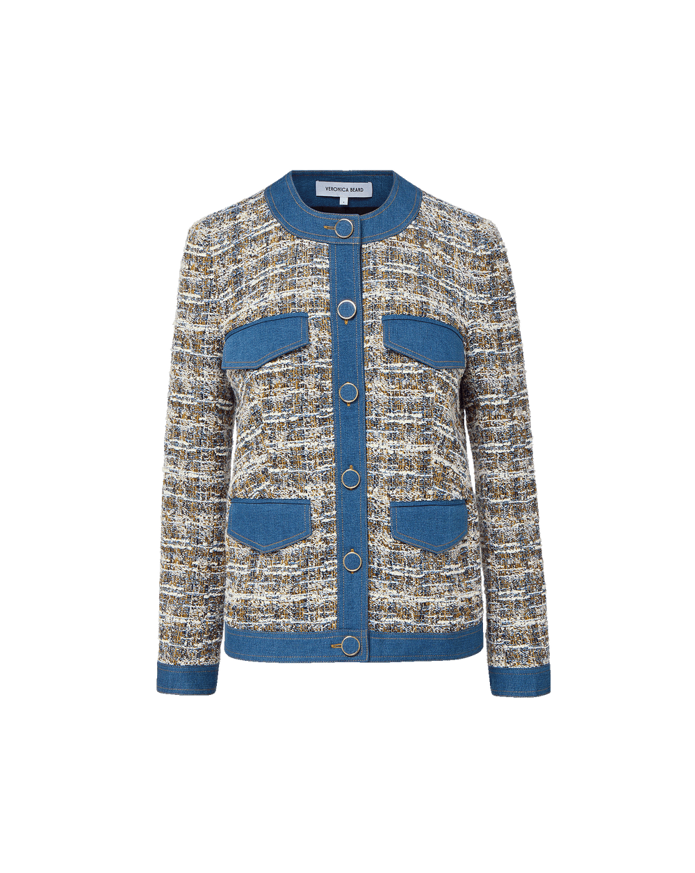 Ainslie Tweed Jacket in Navy Multi