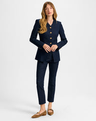Cynthia Tailored Denim Jacket in Dark Blue Wash