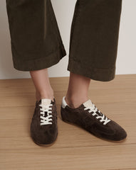 Riviera Suede Sneaker in Espresso