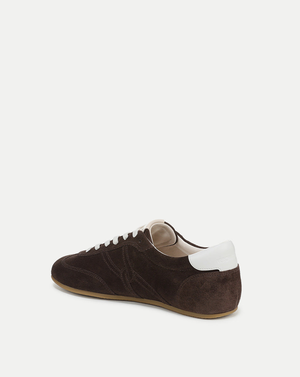Riviera Suede Sneaker in Espresso