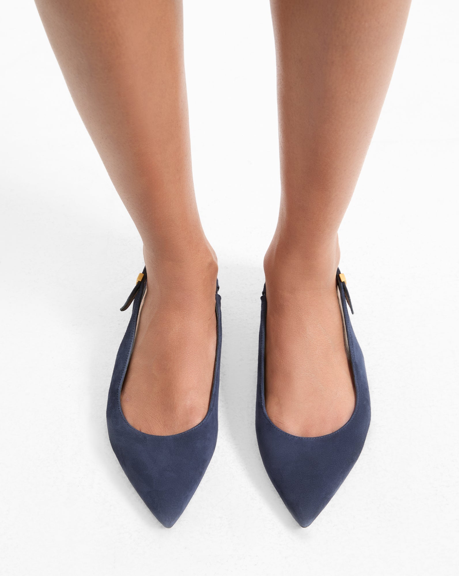 Shina Slingback Flat in Navy