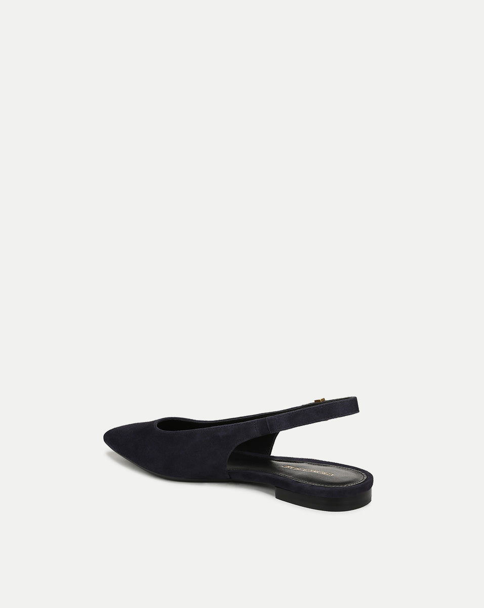 Shina Slingback Flat in Navy