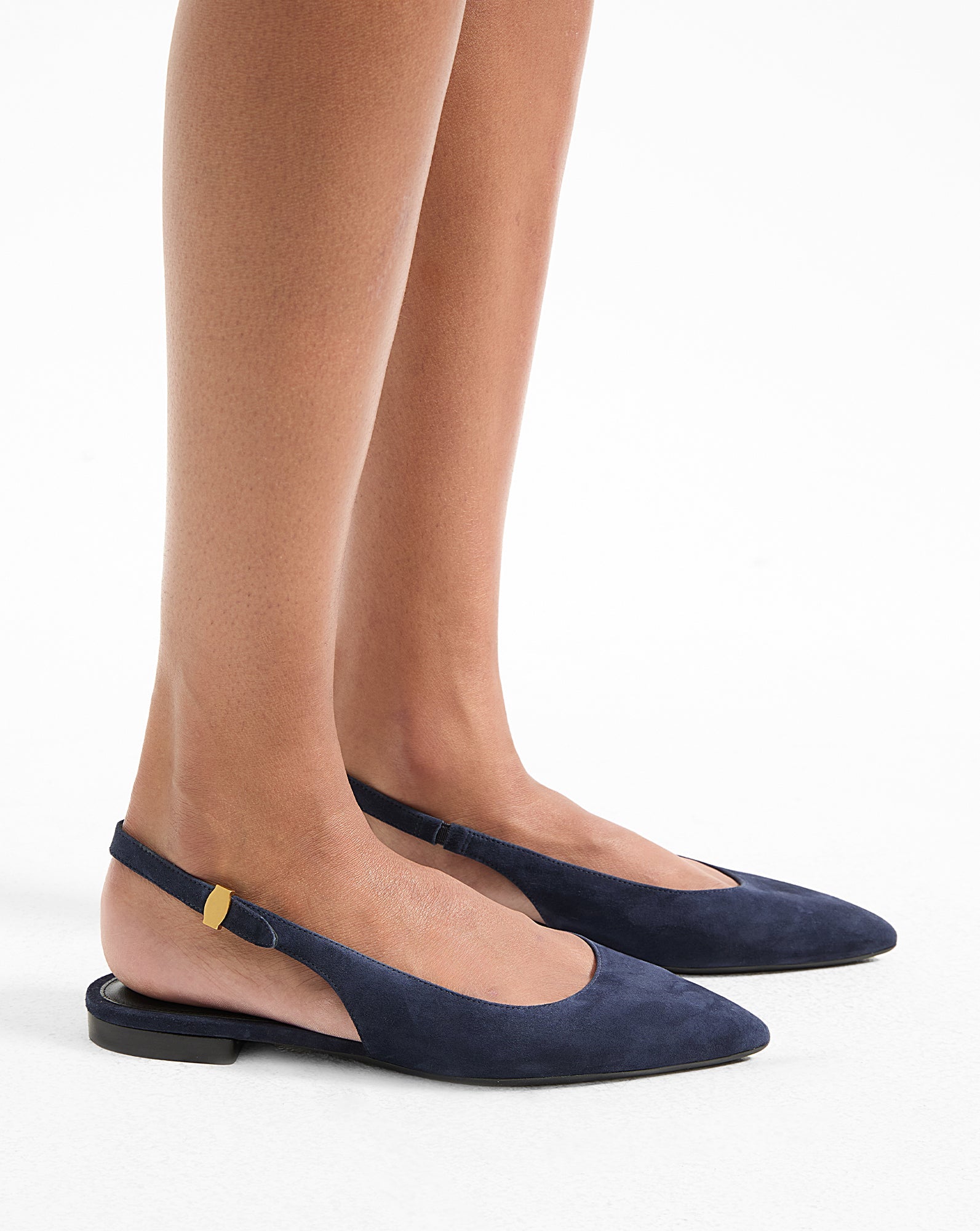Shina Slingback Flat in Navy