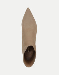 Lisa Mid-Heel Ankle Boot in Sand