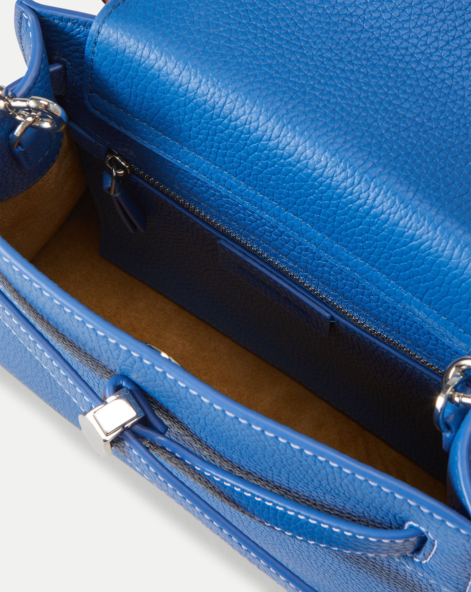 Veronica Beard Dash Top-Handle Bag in Blue Coast