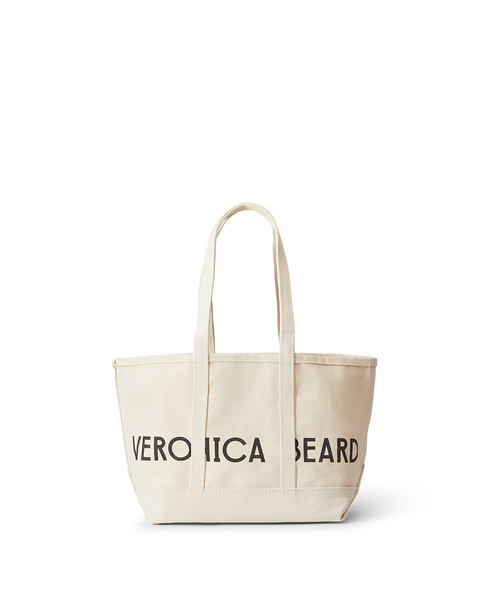 Small Canvas Logo Tote in Natural