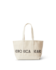 Small Canvas Logo Tote in Natural