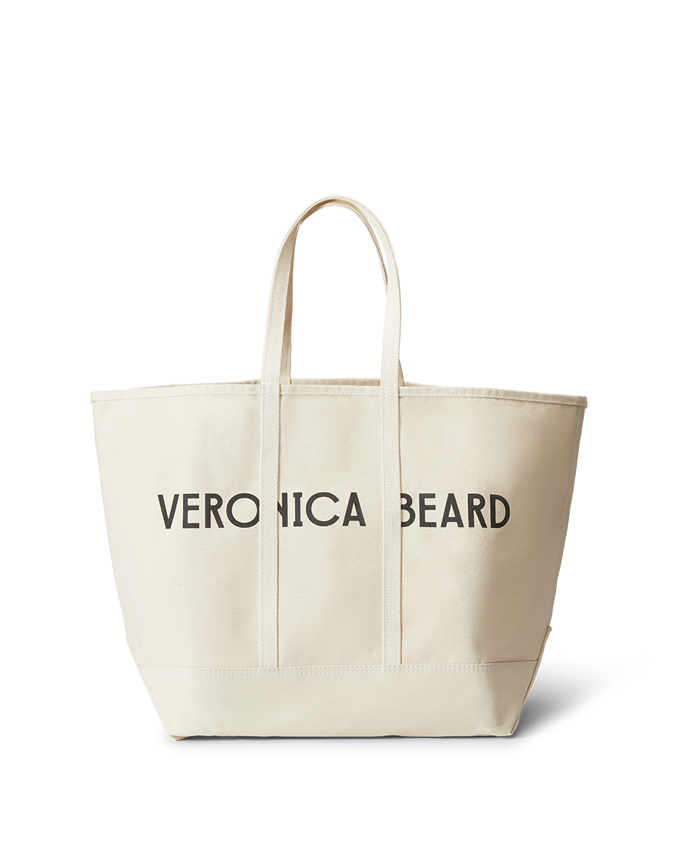 Large Canvas Logo Tote in Natural