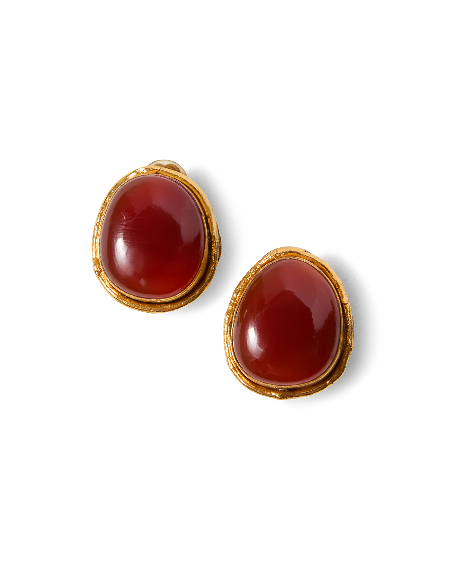 Macaroon Carnelian Earring in Carnelian