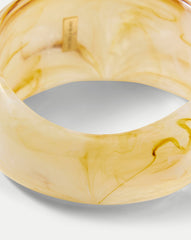 Marbled Resin Bangle in Cream