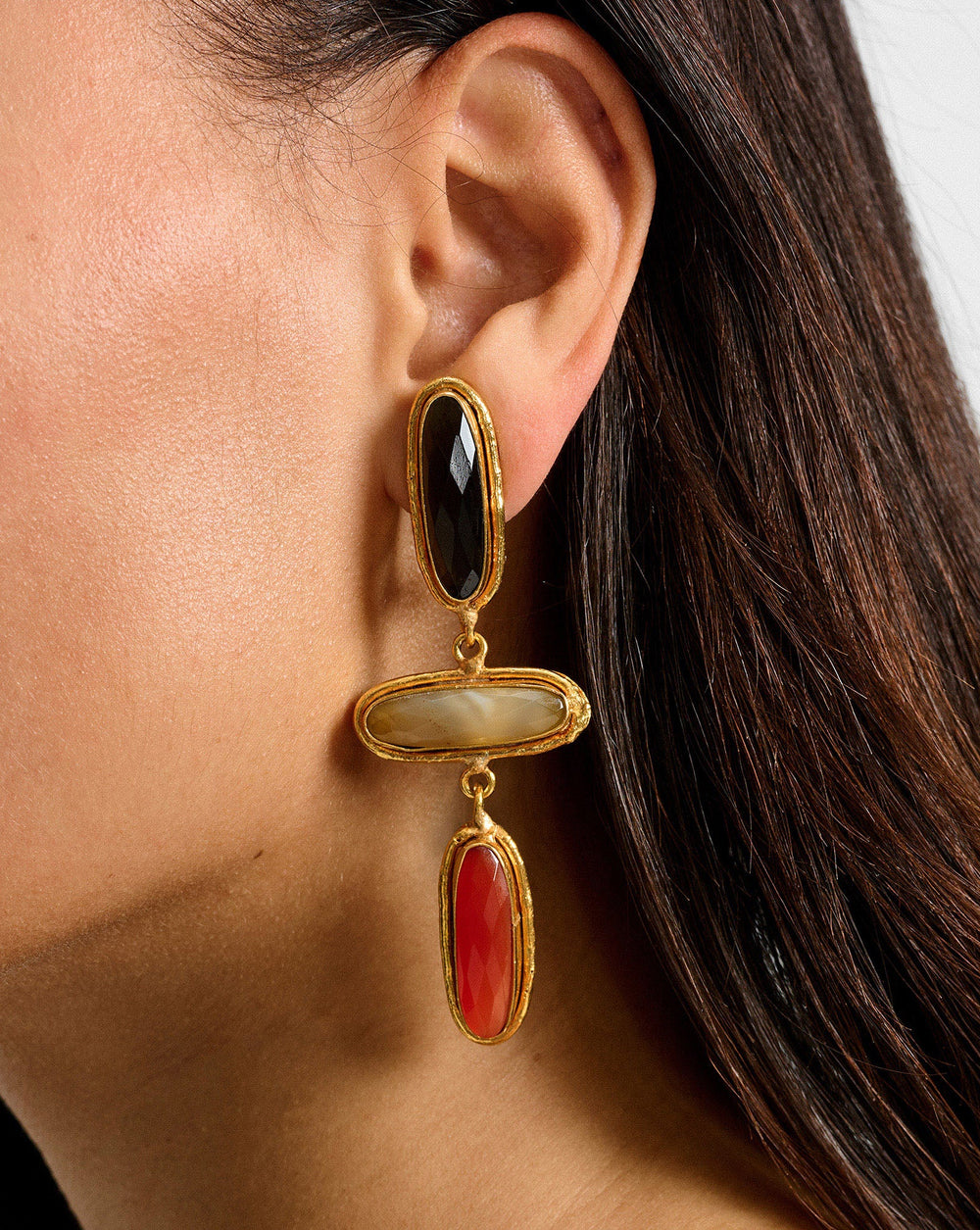 Grace Semi-Precious Stone Drop Earring in Multi