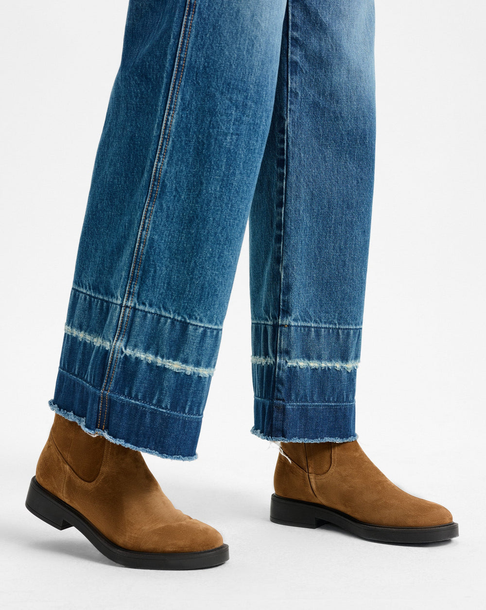 Creswell Shearling Mid-Calf Boot in Tan Suede