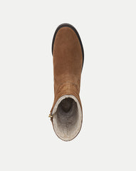Creswell Shearling Mid-Calf Boot in Tan Suede
