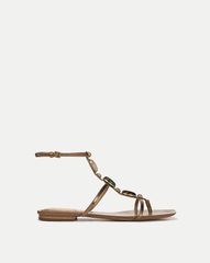 Alba Gemstone Sandal in Gold