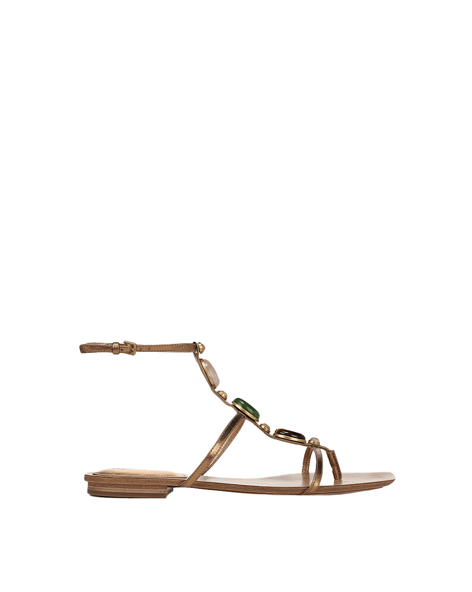Alba Gemstone Sandal in Gold
