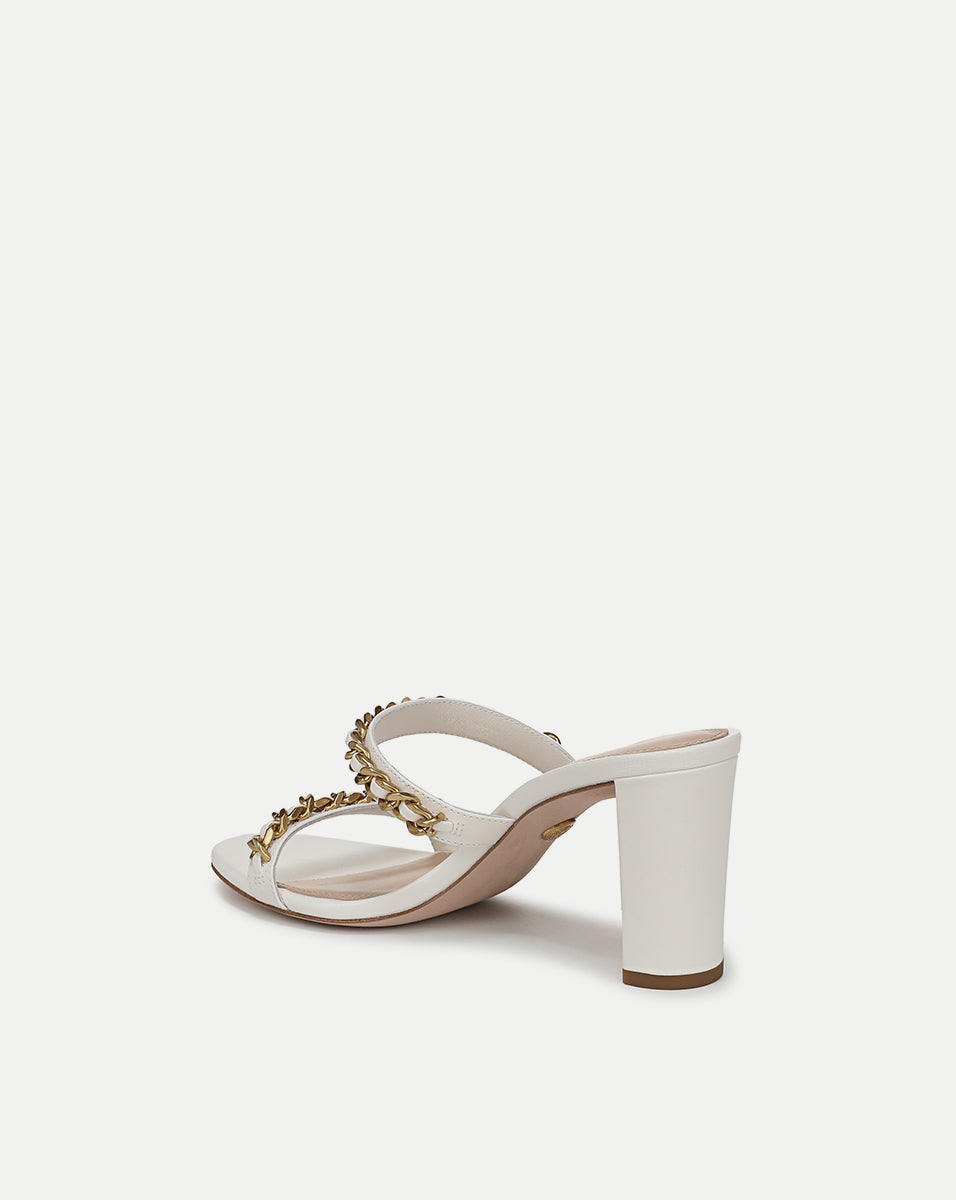 Gretchen Chain-Link Sandal in Parchment