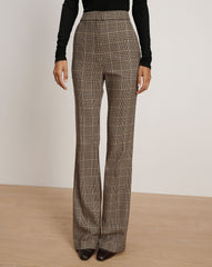 Gracie Flare Pant in Black & Beige Houndstooth