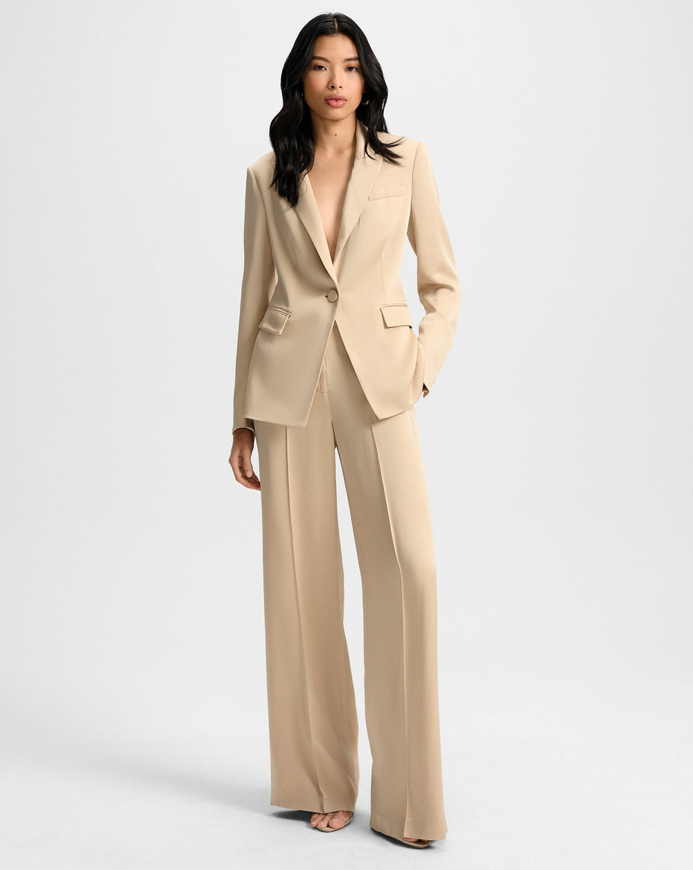 Edia Wide-Leg Pant in Stone Khaki