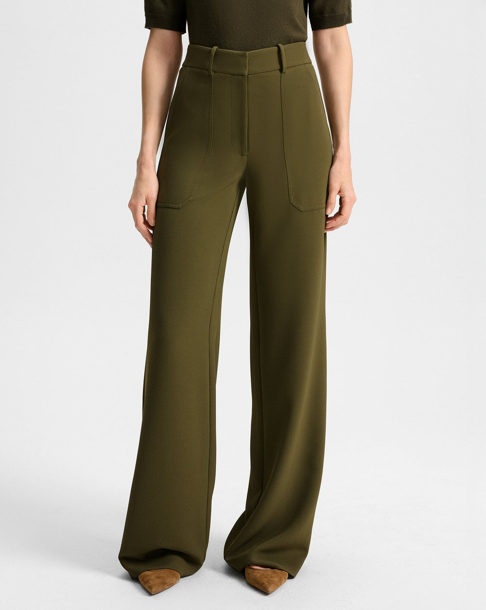 Cole Wide-Leg Pant in Khaki