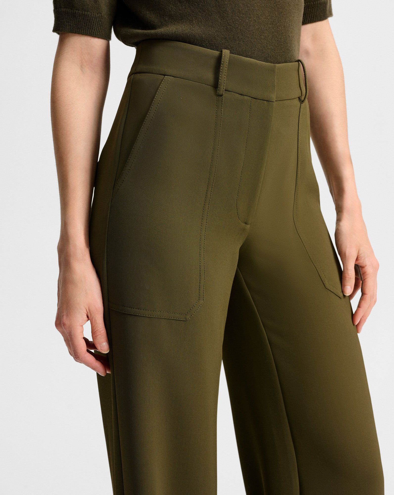 Cole Wide-Leg Pant in Khaki