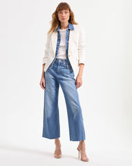 Hosanna Linen Dickey Jacket in Off-White