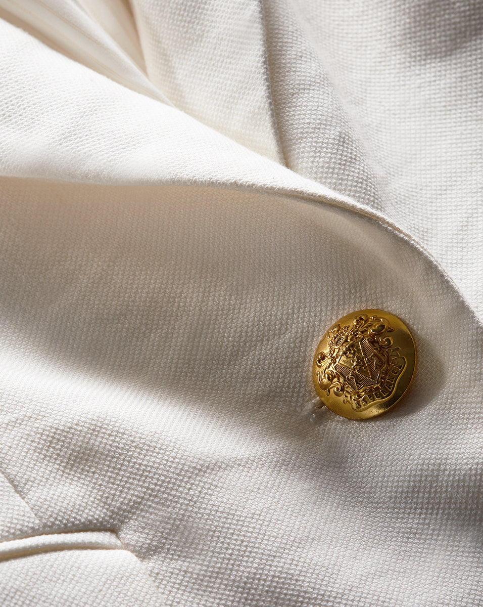 Hosanna Linen Dickey Jacket in Off-White