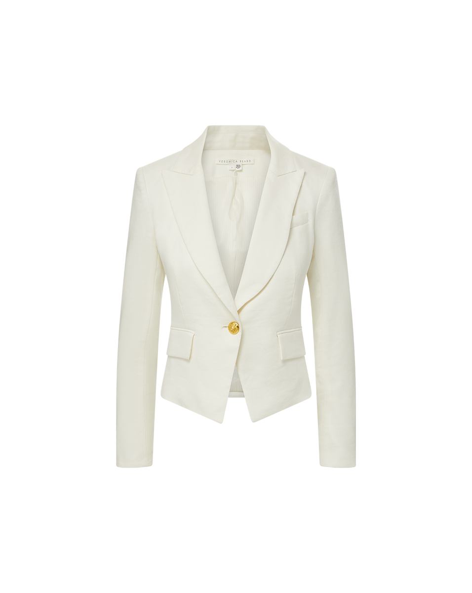 Hosanna Linen Dickey Jacket in Off-White