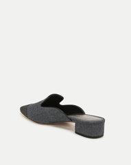 Cecile Denim Cap-Toe Mules