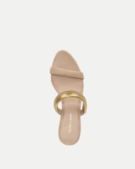 Tobin Gold Band Sandal in Beige Sand