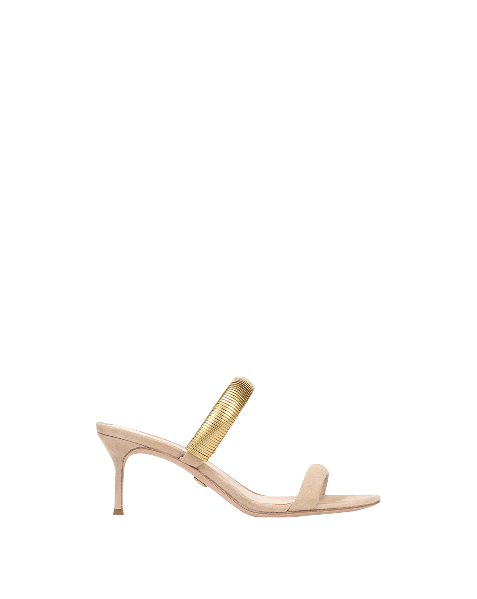 Tobin Gold Band Sandal in Beige Sand