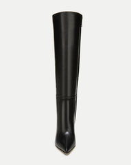 Lisa Stiletto Boot Wide-Calf in Black Leather
