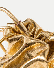 Small Metallic Veronica Beard Stash Bag in Antique Gold