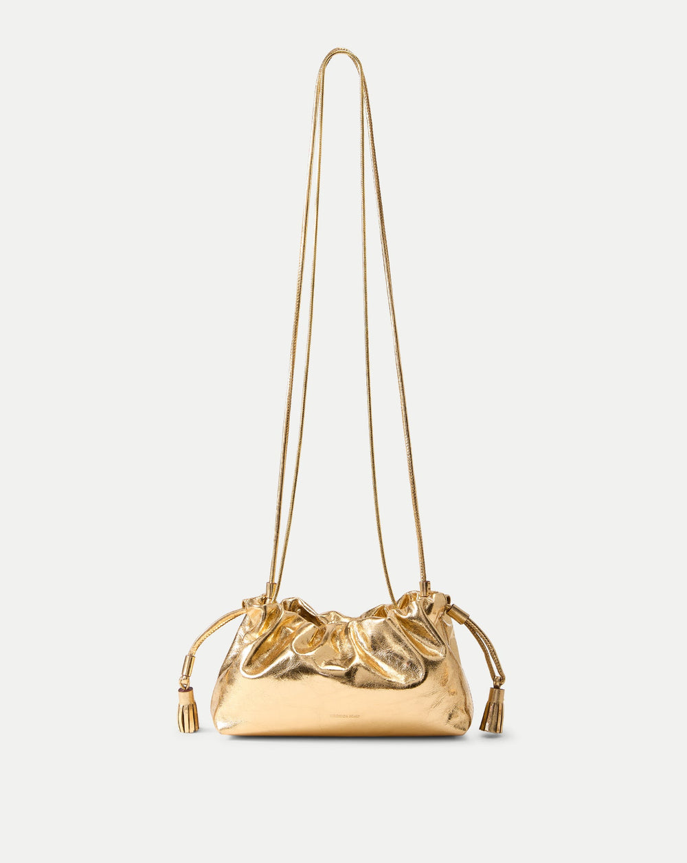 Small Metallic Veronica Beard Stash Bag in Antique Gold