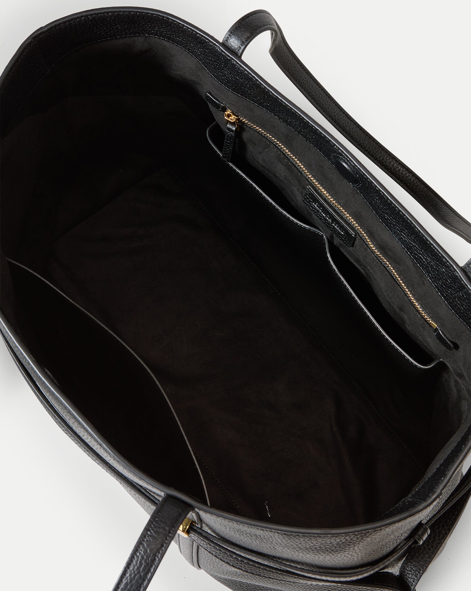 Lasso Belted Leather Tote Bag in Black