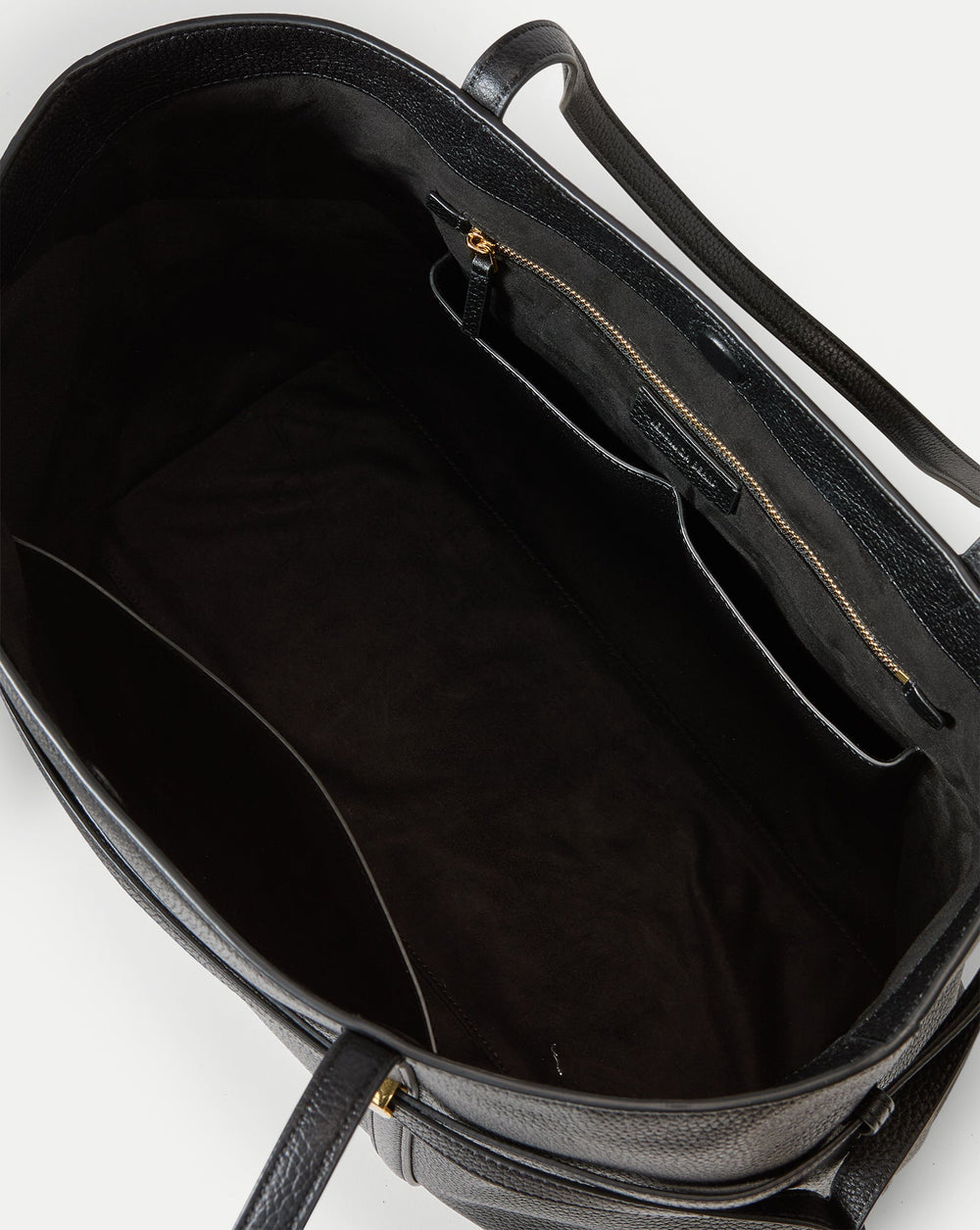 Lasso Belted Leather Tote Bag in Black