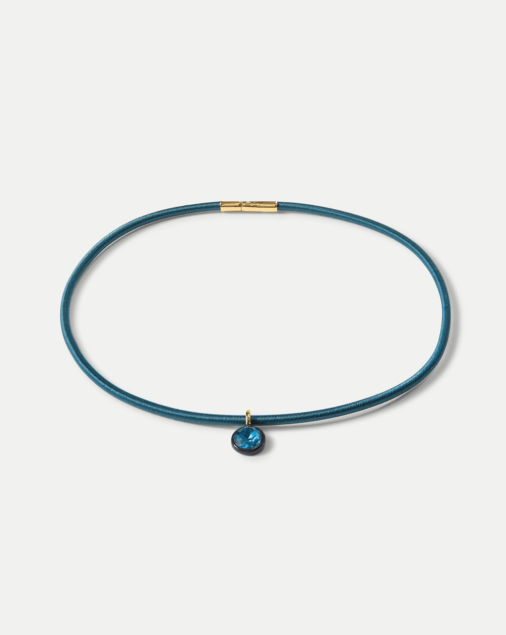 Teal Cord Pendant Necklace in Teal