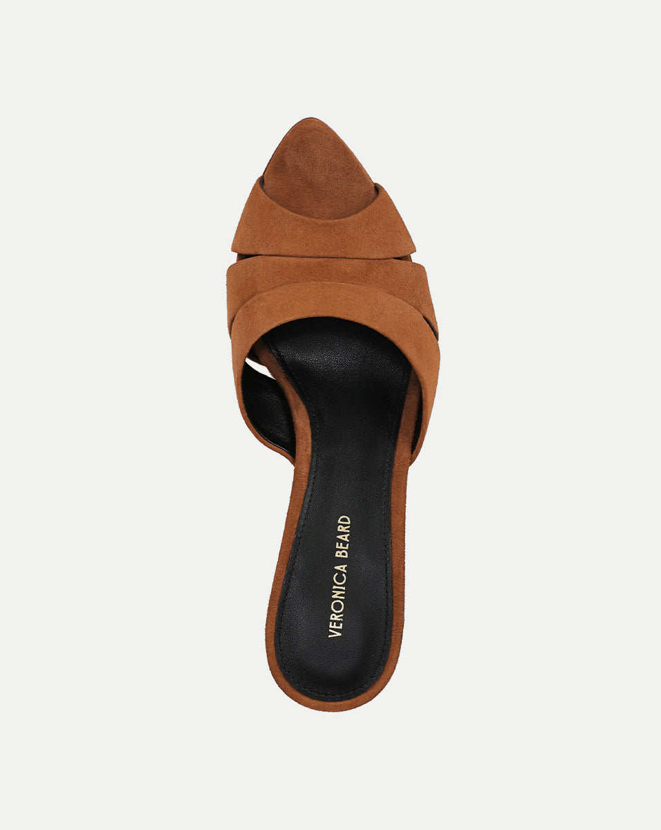 Cassiel Suede Slide Sandal in Light Brown Hazelwood