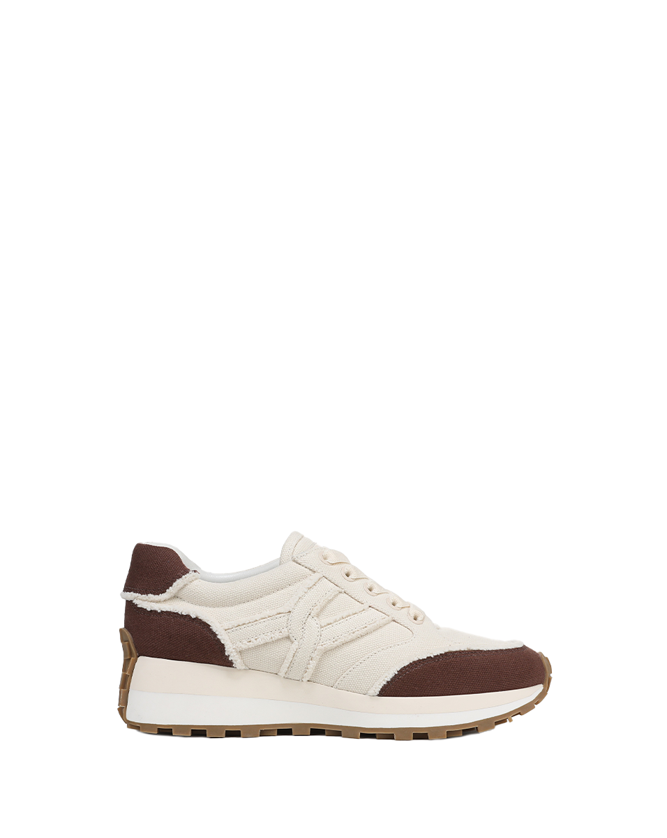 Valentina Canvas Sneaker in Chocolate