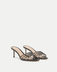 Tia Jelly Sandal in Smoke/Black