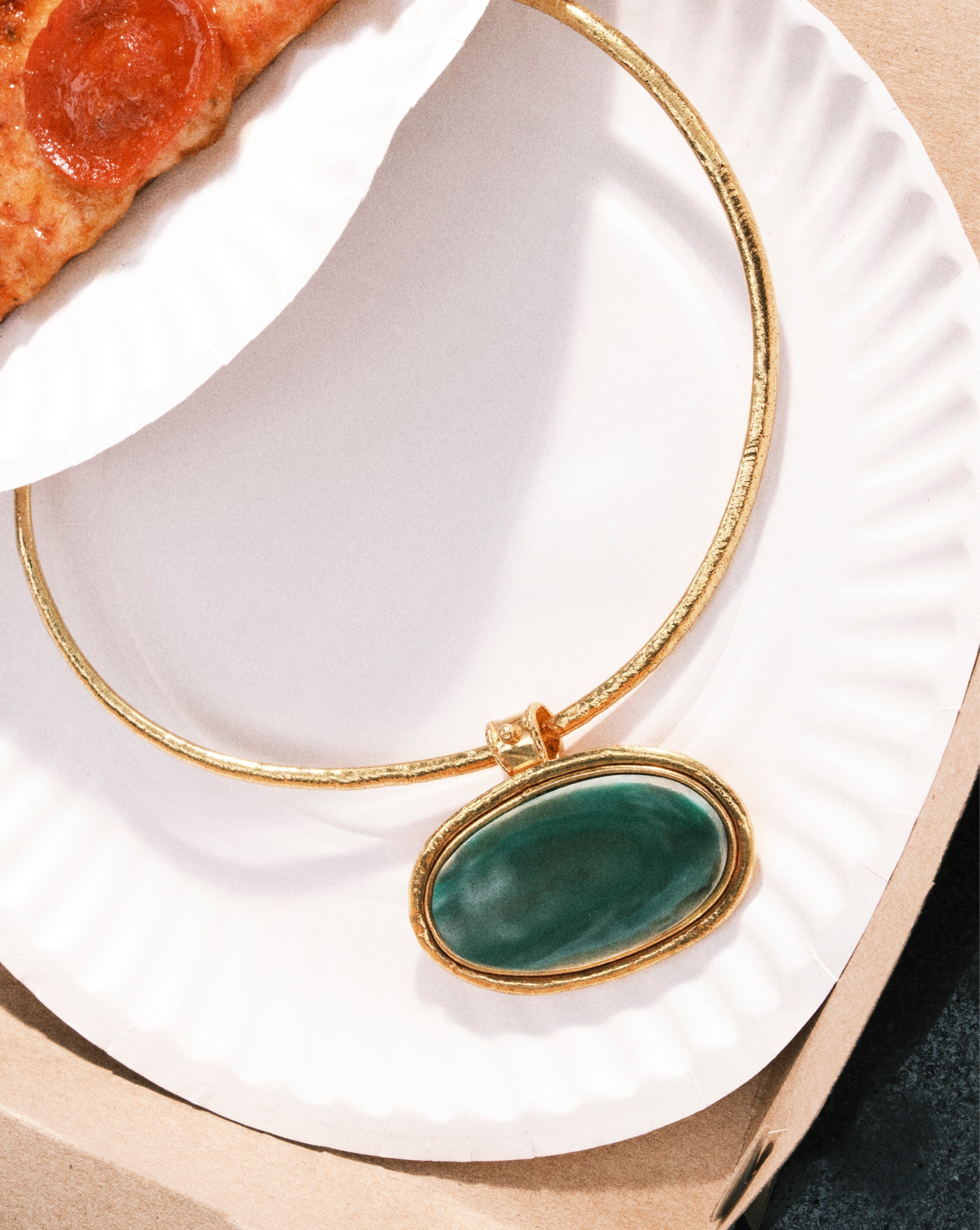 Dakota Green Agate Necklace in Green Agate