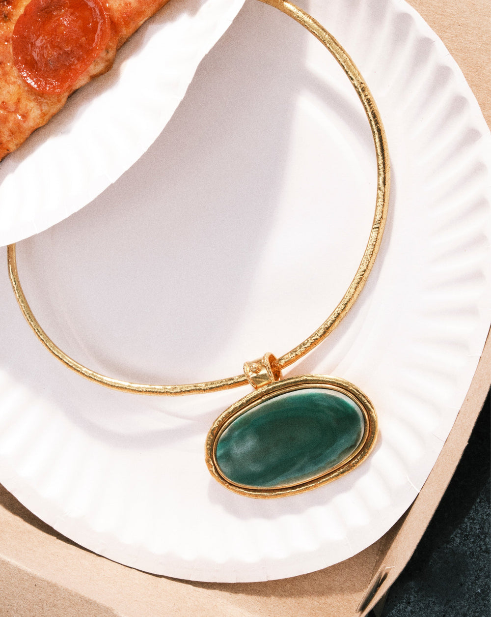 Dakota Green Agate Necklace in Green Agate